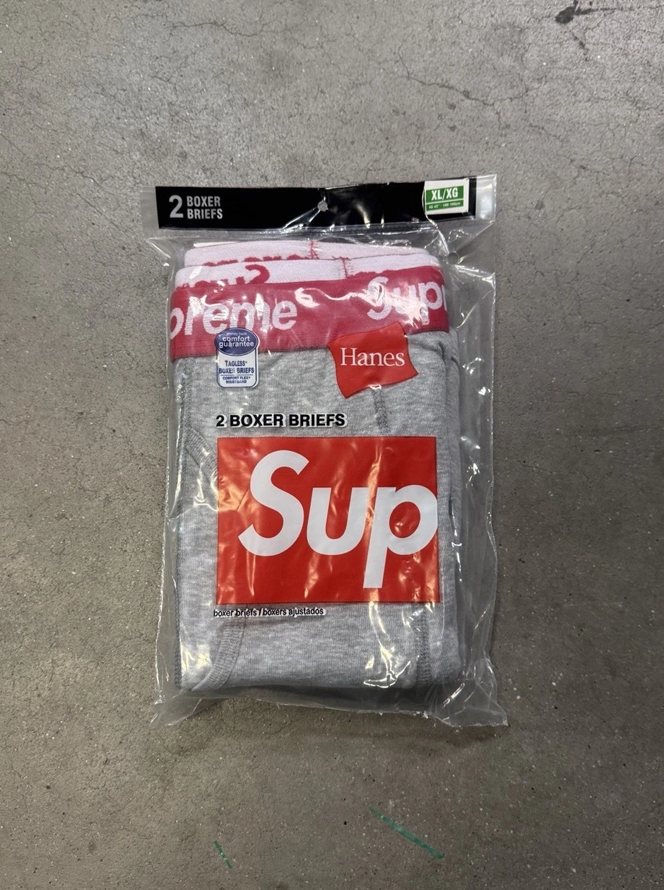 Boxer slip gris Supreme Hanes taille X Large