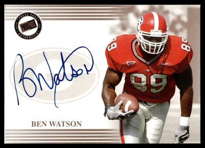 2004 Press Pass Bronze On Card Rookie Auto Ben Watson RC Auto Georgia Bulldogs