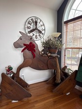 wooden rocking horse made by Amish