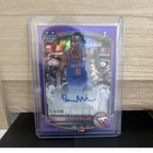 Topps 2025-26 Bowman Chrome Boopie Miller CPA-BM Purple Auto 173/250 SMU