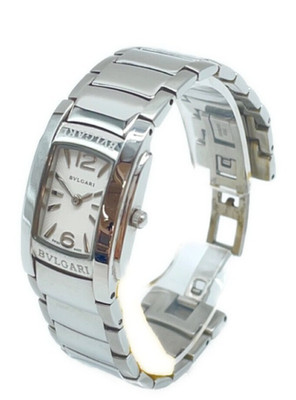 BVLGARI Rettangolo Wristwatch RT45S Silver Analog Rectangle Japan Working Auth