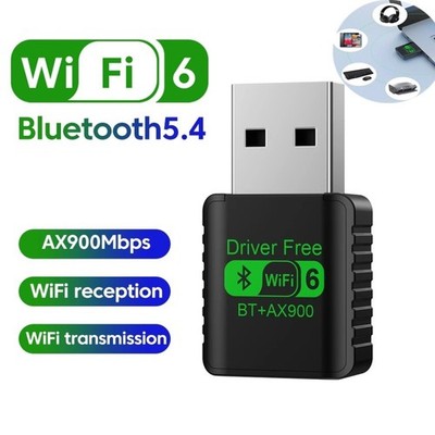 USB WiFi-6 900Mbps Bluetooth Adapter 5.4 WiFi Antenna Wireless Network Receiver