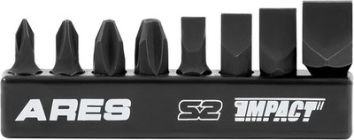 70013-8-Piece S2 Steel Impact Driver Bit Set - Includes Phillips 1,2,3,4 and Slo