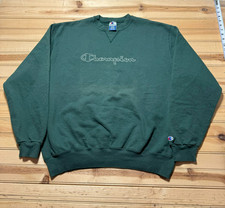 Vintage 90s Champion Script Logo Fleece Crewneck Pullover Sweatshirt - Size XXL