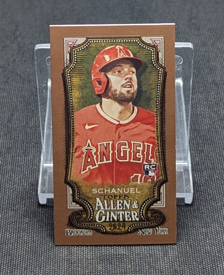 Nolan Schanuel Gold Mini Rookie RC 2024 Topps Allen & Ginter Card #88 LA Angels