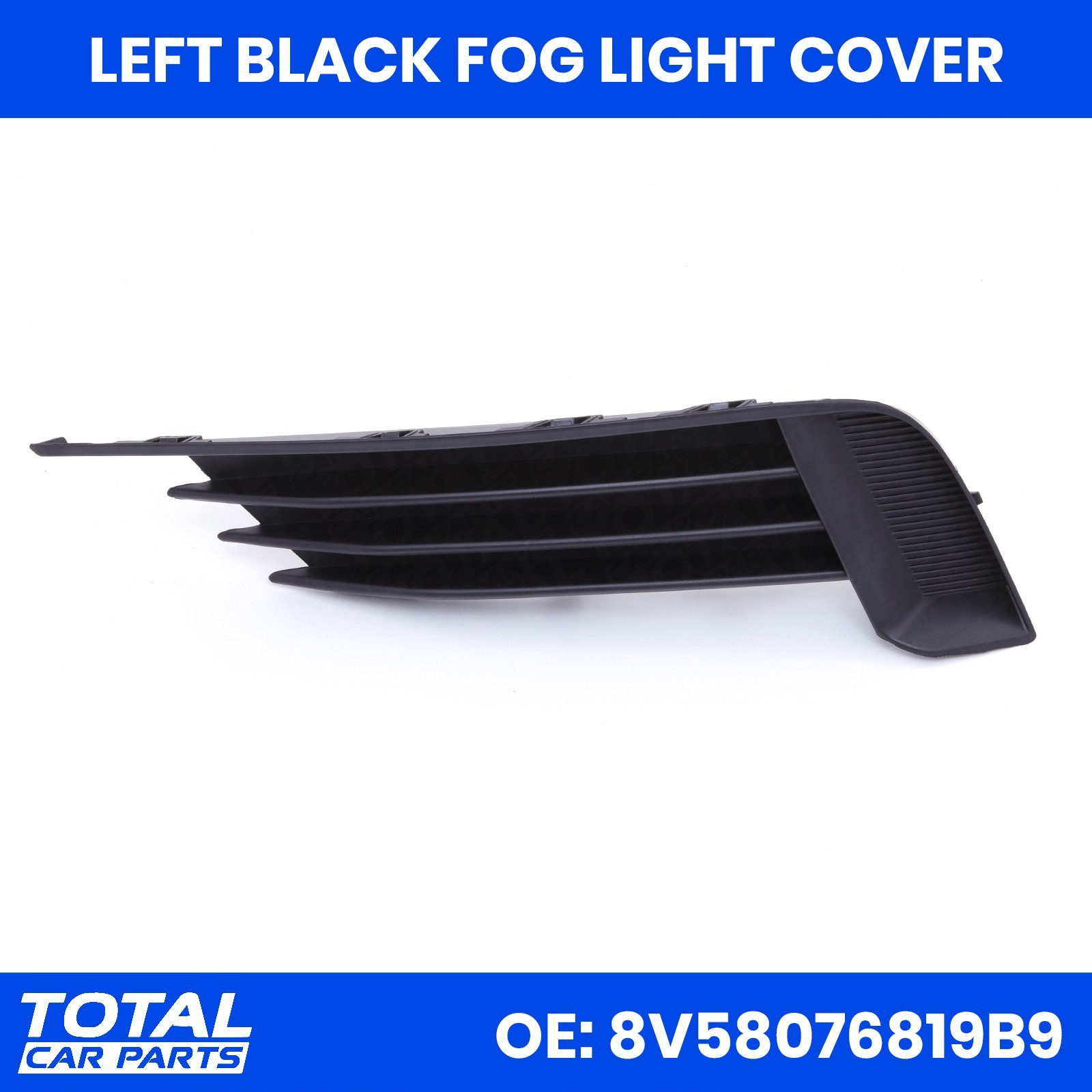 NSF FOG LAMP SURROUND GRILLE BLACK FOR AUDI A3 8V PRE-FACELIFT NON S LINE 12-16