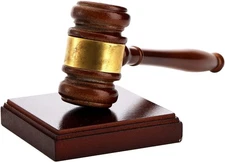 Frcctre Brown Wooden Gavel and Block Set, Handcrafted Wood Hammer Court with... 