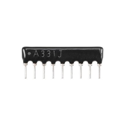 330 Ohm Resistor Network 1/8W SIP-9 Array 2.54mm Bussed Type 5% Tolerance 20pcs