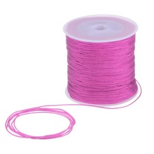 1mm Nylon Satin Cord 109 Yards Bracelet String Beading Thread, Hot Pink