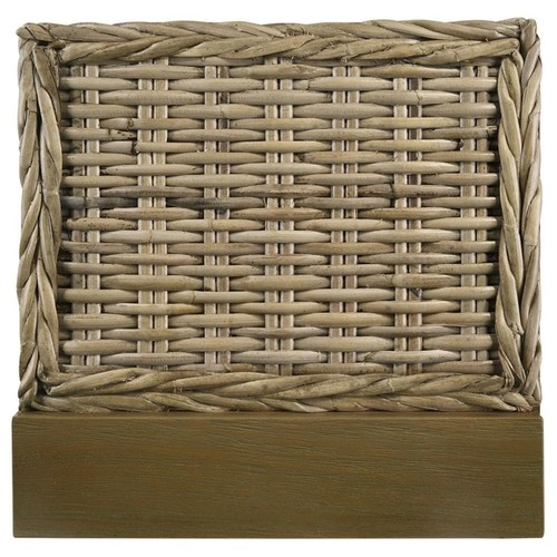 Coaster Zyla Coastal Woven Rattan Wood Queen Panel Bed Kubu Gray - Picture 5 of 6