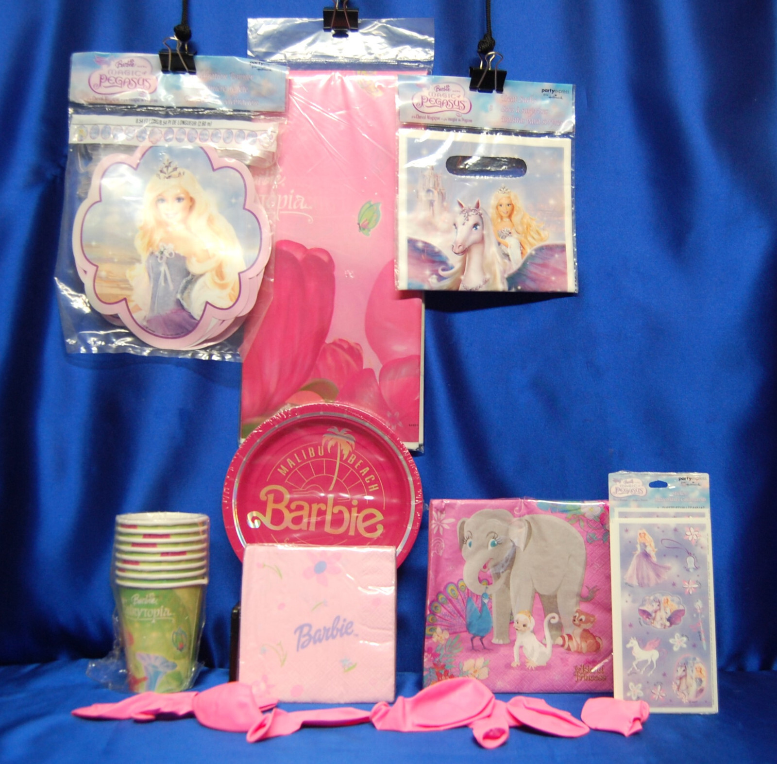 Barbie Set Fairytopia  # 9 Tablecover Cups Banner  Napkins Loot Bags Stickers