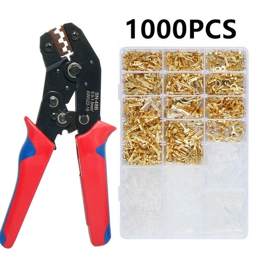 1000PCS Assortment Spade Male Female Terminals Electrical Wire Crimp Connectors - Picture 14 of 14