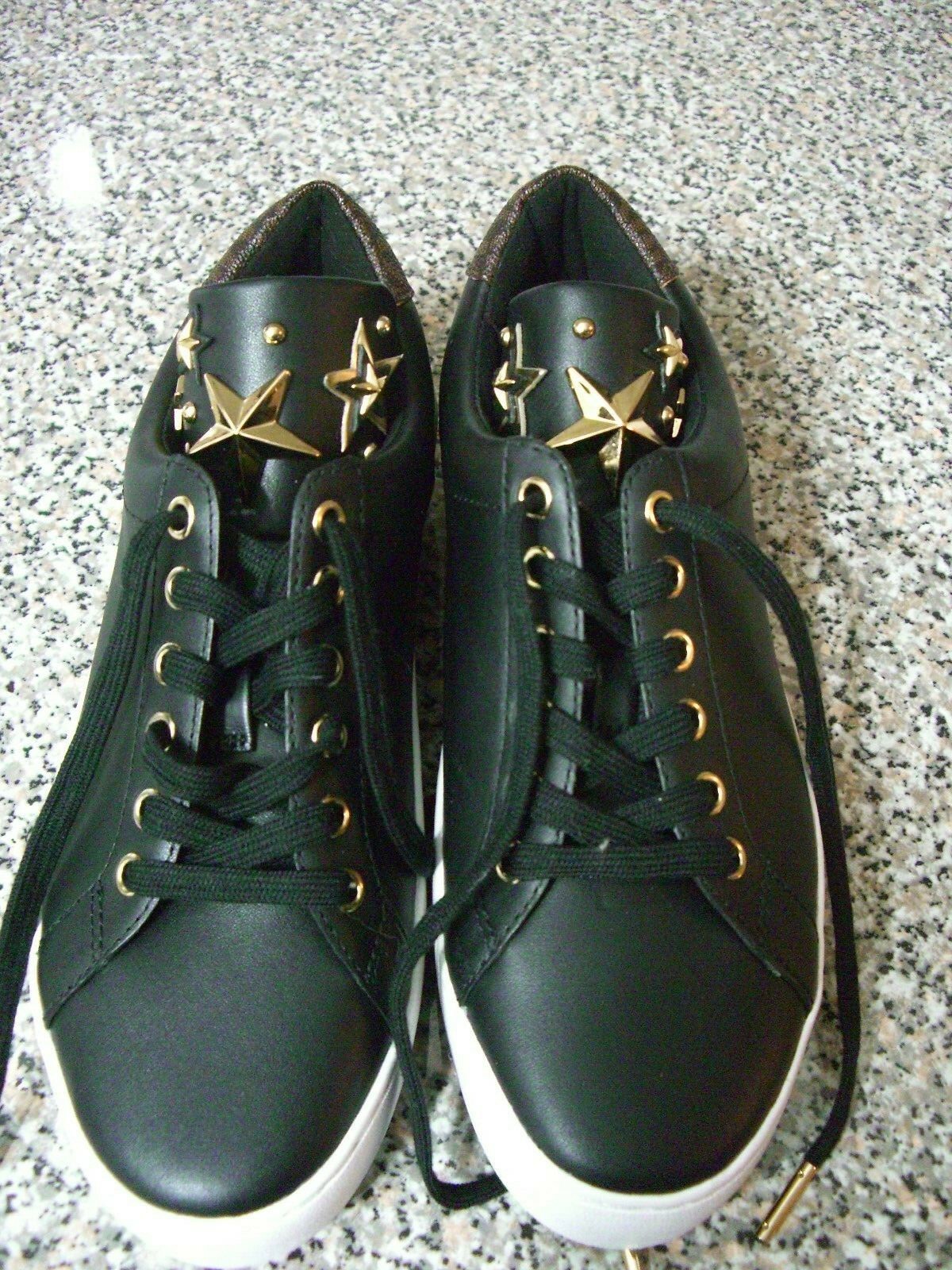 michael kors high top sneakers black and gold