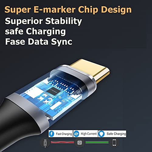 USB-C to USB-C 3.1 Gen2 Cable 10Gbps Data Transfer, 100W 20V/5A 6.6Ft USB Type C - Bild 2 von 12