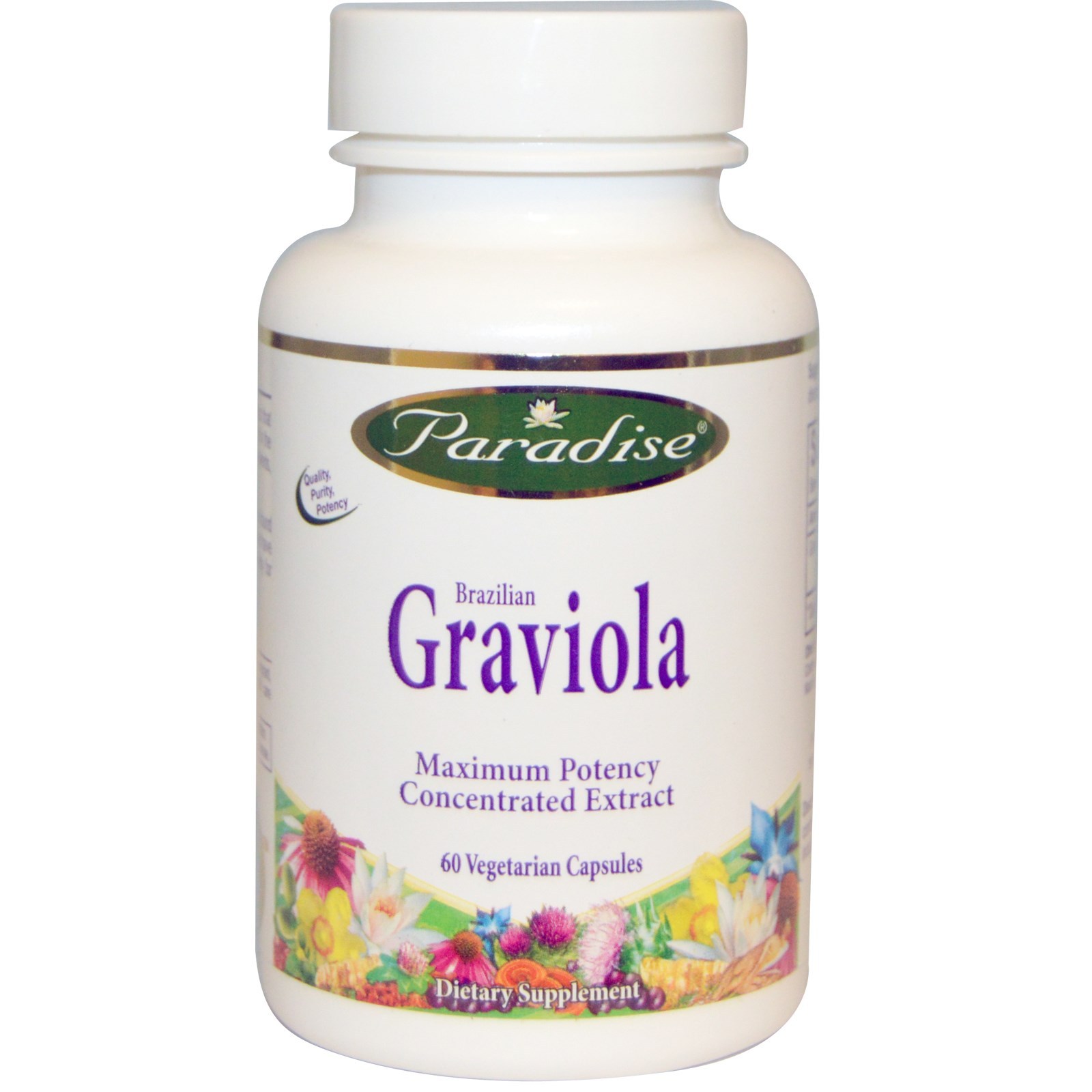 Brazilian Graviola, 60 Veggie Caps - Paradise Herbs