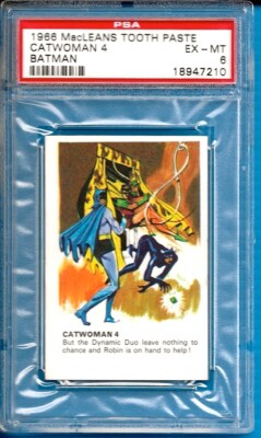 1966 MacLeans Tooth Paste Batman #4 Catwoman Psa 6