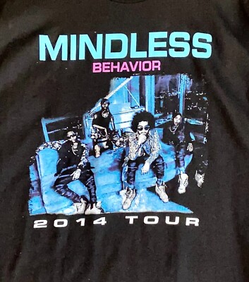 Mindless Behavior T Shirt Hip Hop T Shirt Mens Large Vintage Concert T Shirt