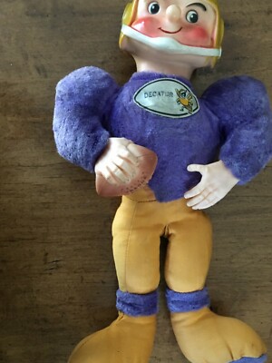 Vintage DECATUR Football ROKO Plush Doll Bee Wasp Logo Mascot Purple/yellow #35 | eBay