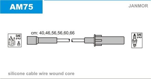 Janmor FS50 Zündleitungssatz - Silikon Zündkabel Für Ford, Mazda & Andere Modelle