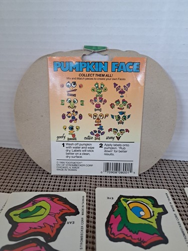 Vintage Tootsie Toy Pumpkin Face Stickers Halloween Decoration 18 Of 24 - Picture 3 of 9