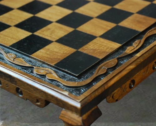 Vintage Chess Board 100% Handcrafted Solid Walnut Wood 16"in - Gift Ideas🎁 - Picture 5 of 8