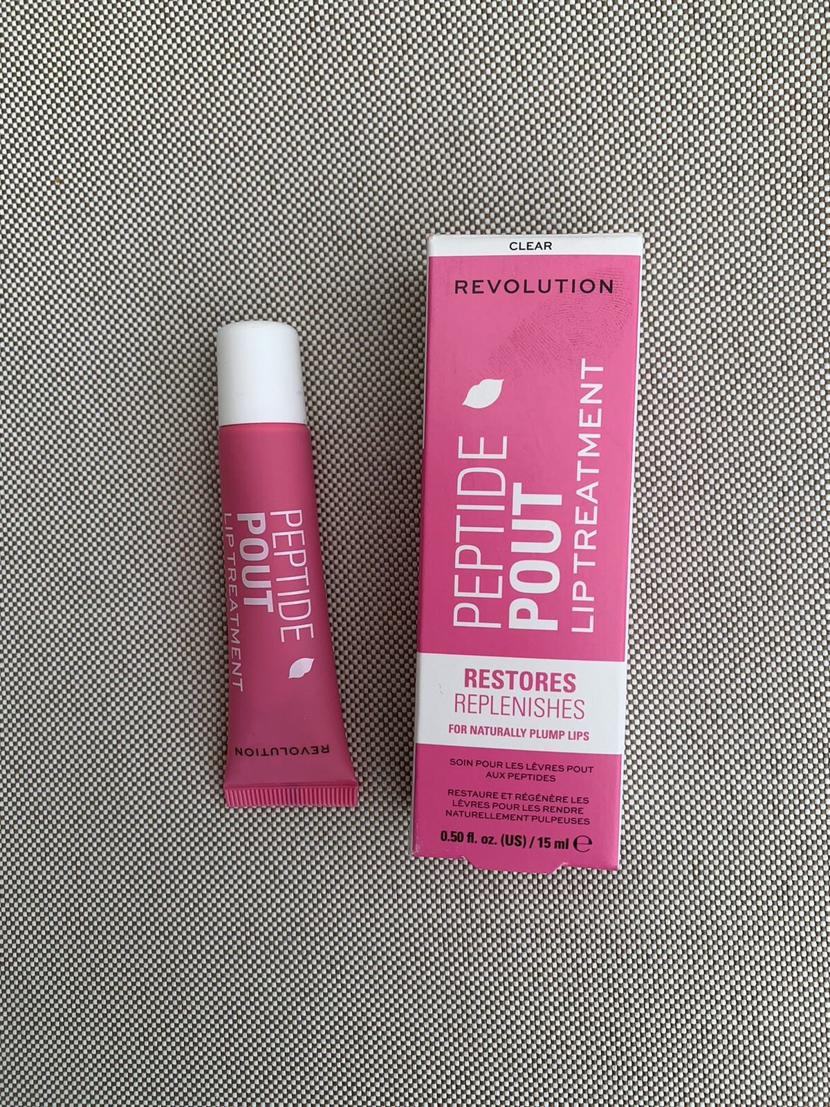 Revolution Skincare Peptide Pout Lip Treatment CLEAR 15ml For Plumper Lips BNIB