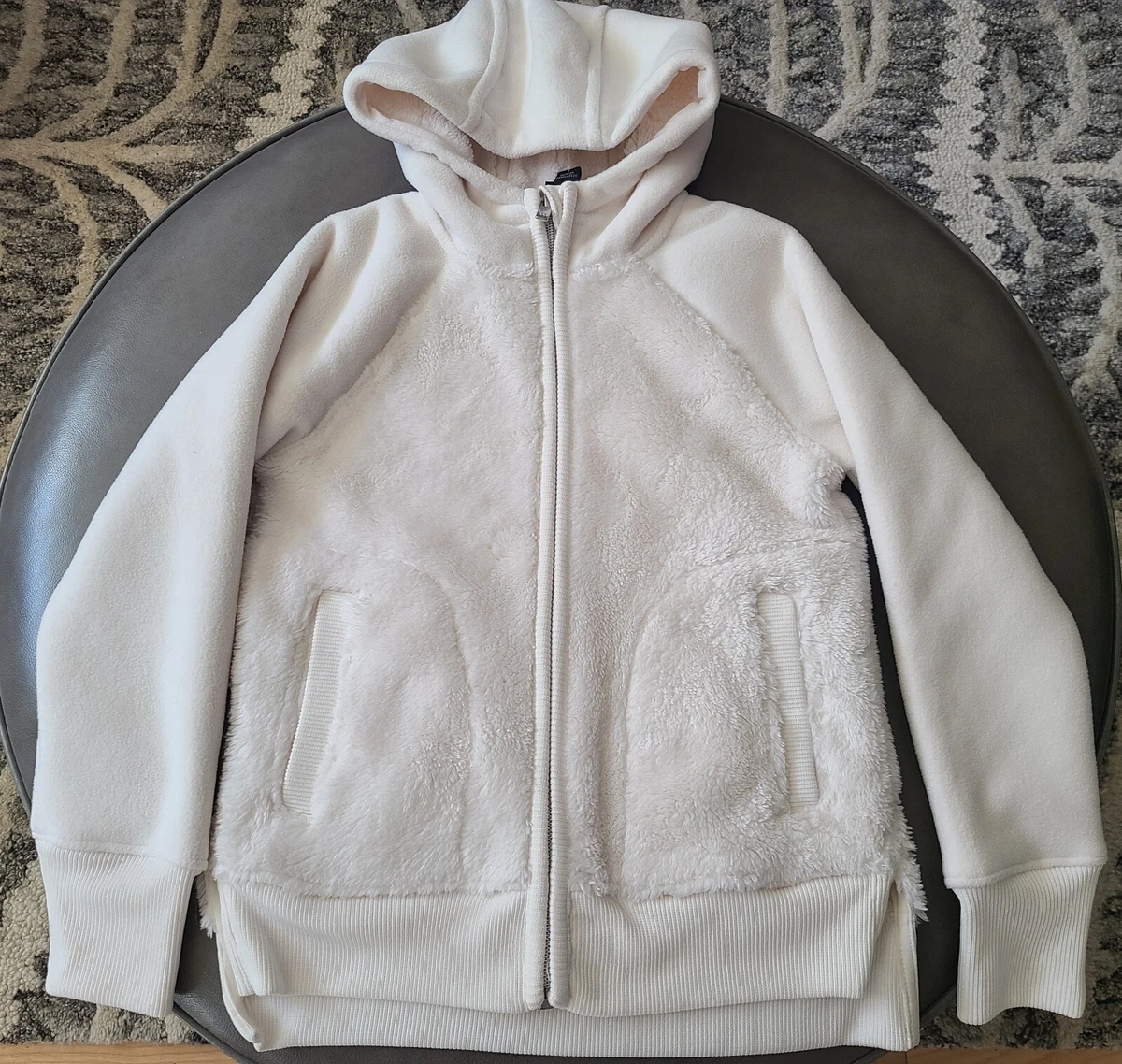 Ladies cream zip hoodie sales