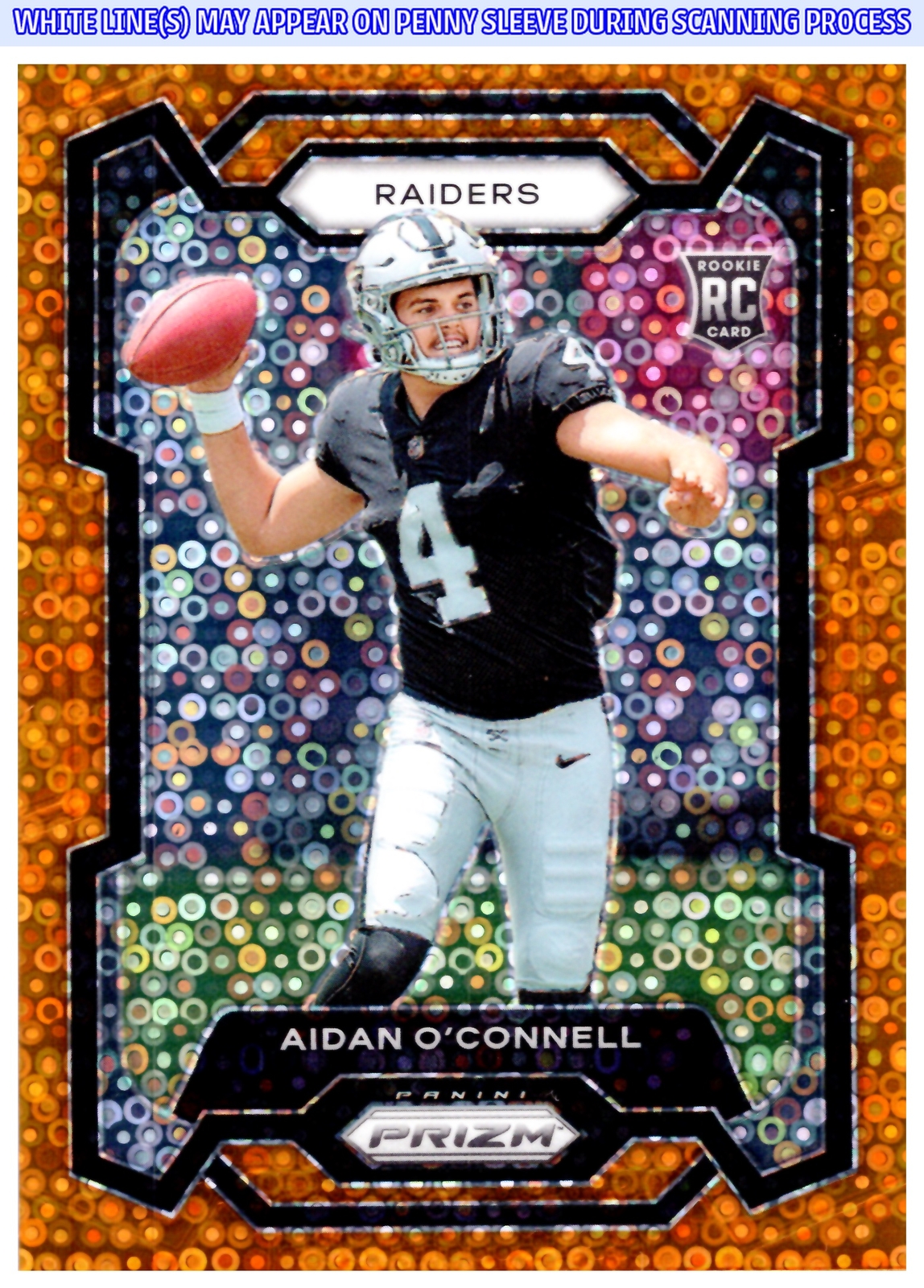 2023 Panini Prizm Aidan O'Connell #360 orange disco