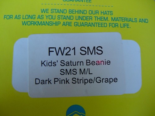 NWT - SUNDAY AFTERNOONS KID'S SATURN BEANIE DARK PINK STRIPE GRAPE- KIDS M/L - Picture 4 of 4