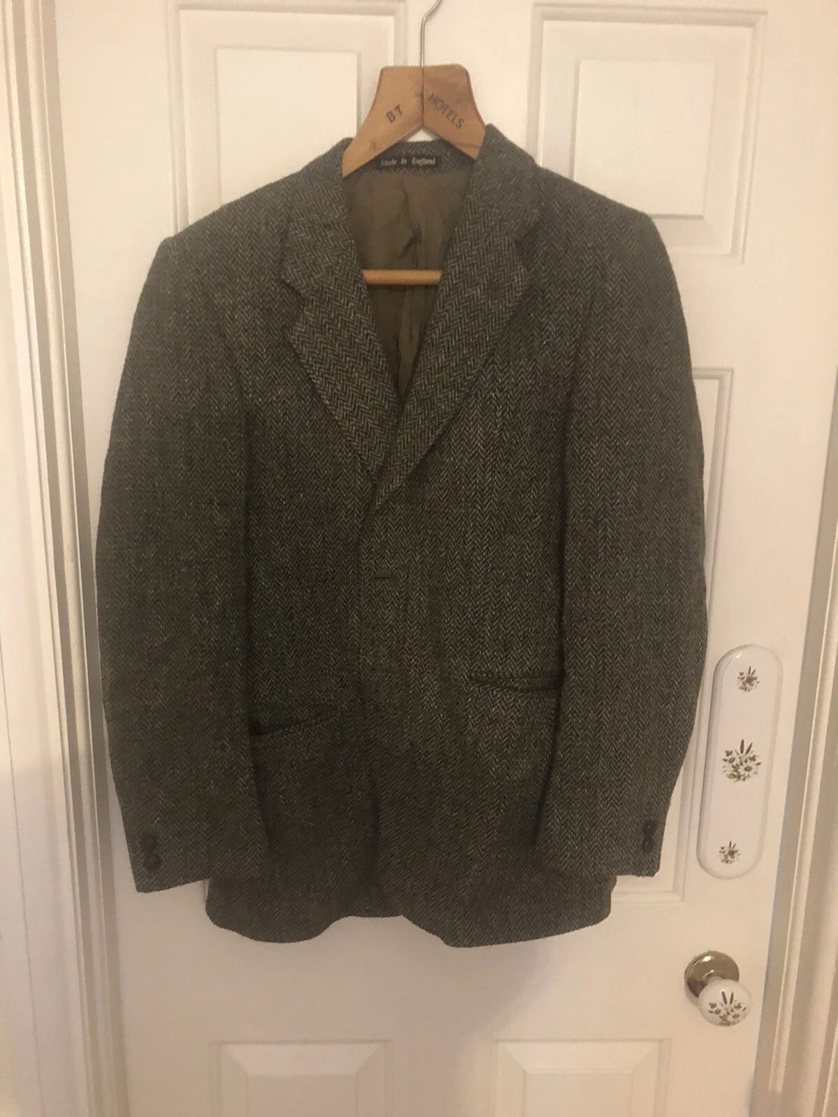 Vintage Harris Tweed HectorPowe City Club Berwin Made In England Jacket