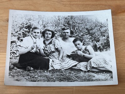 1970s Spring Picnic Nature Soviet people Vintage photo