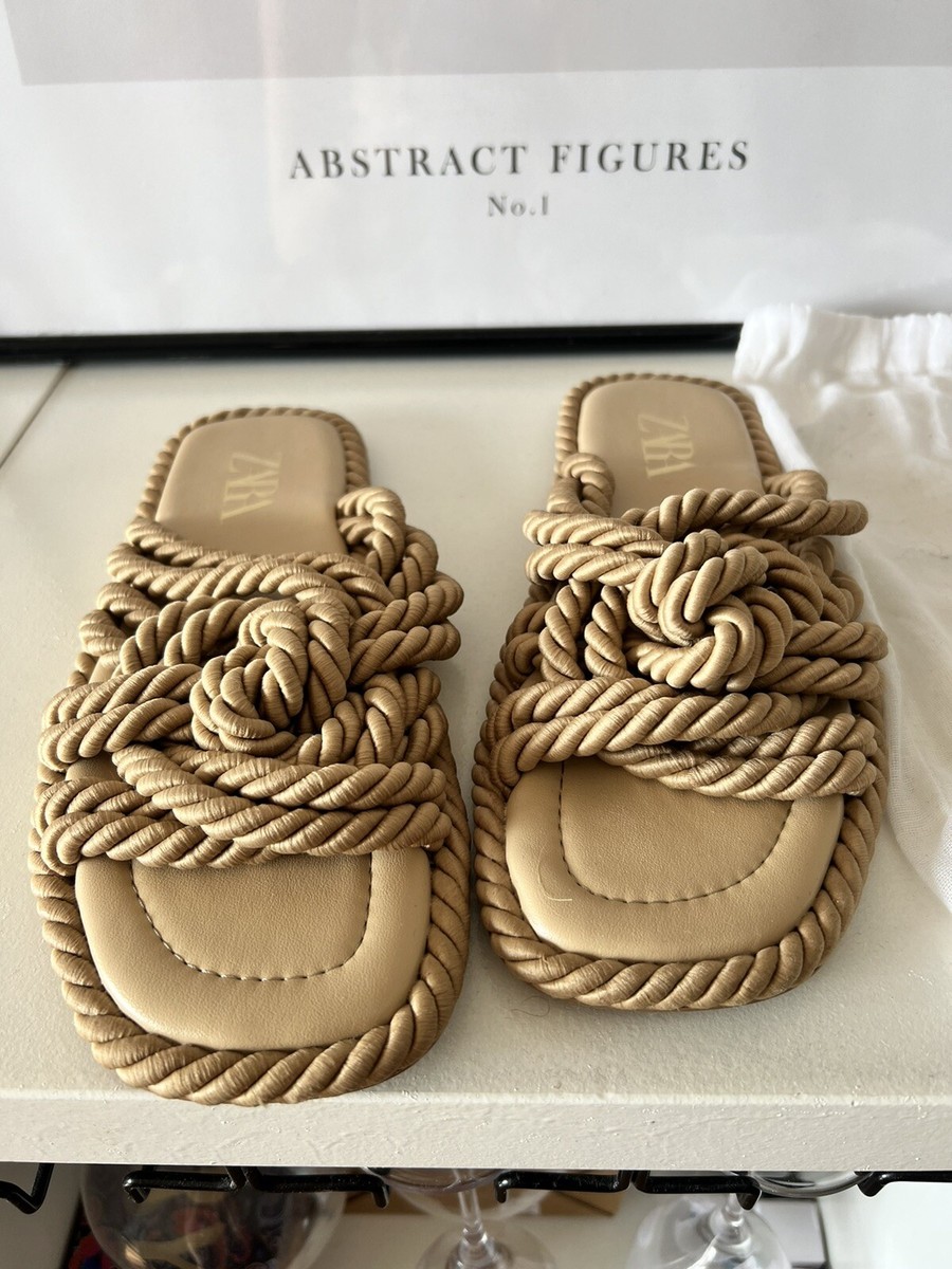Flat Sandals Zara Rope Sandals Zara Knotted Rope Sandals In Cream