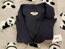 Jason Wu Women  s Small Crop Blazer Navy Jacket Dark Blue Houndstooth Top S