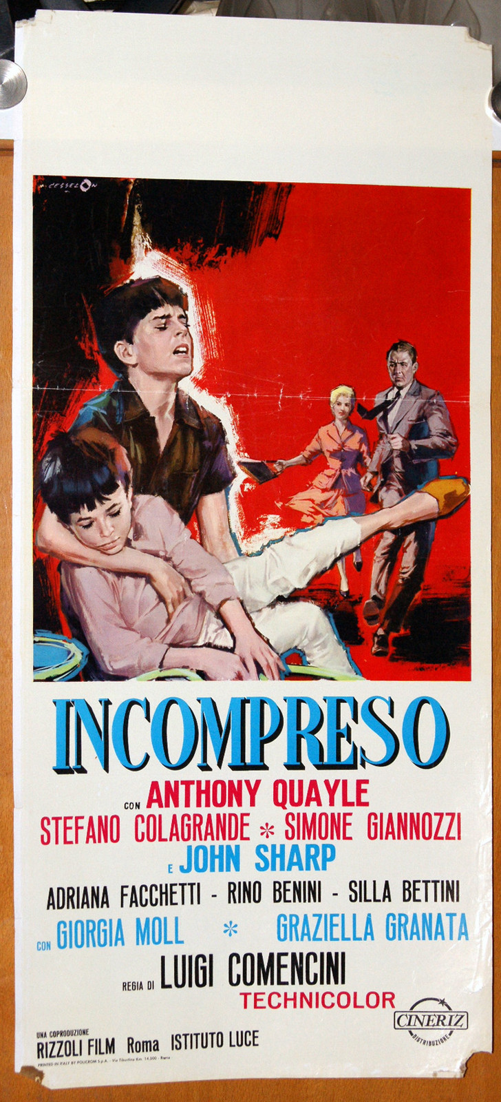 Locandina originale film Incompreso (1967) - Regia di Luigi Comencini
