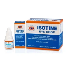PACK OF 6  ISOTINE EYE DROPS  OF CATARACT,MYOPIA AND HYPERMETROPIA - 10 ML
