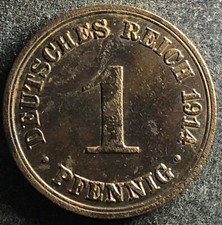 1 Pfennig 1914 A Deutches Reich Wilhelm II KM#10 K160923/0E