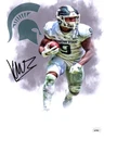 Kenneth Walker Michigan State signed autographed 8x10 football photo JSA Seattle