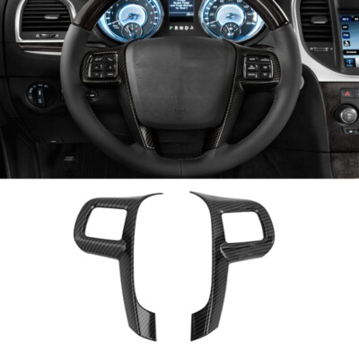 Carbon Fiber Steering Wheel Decor Cover Trim For Chrysler 300 2010-14 Accessorie