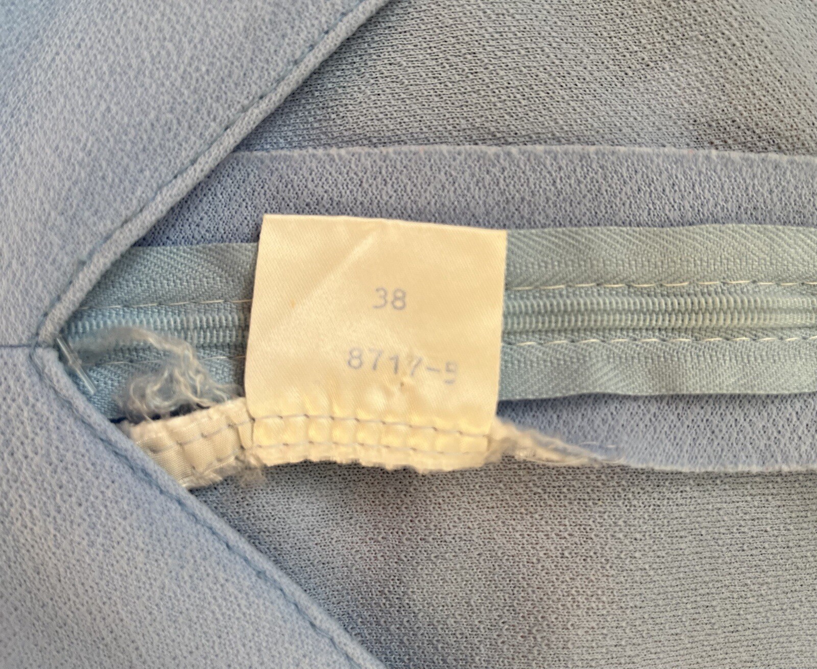 Vtg 60s 70s Does 1930s Blue Babydoll Mini Dress M… - image 9