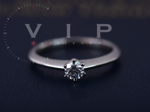 TIFFANY & CO SETTING SOLITAIRE RING PLATIN SOLITÄR 0,22ct DIAMANT BRILLANT Gr.50 - Bild 7 von 12