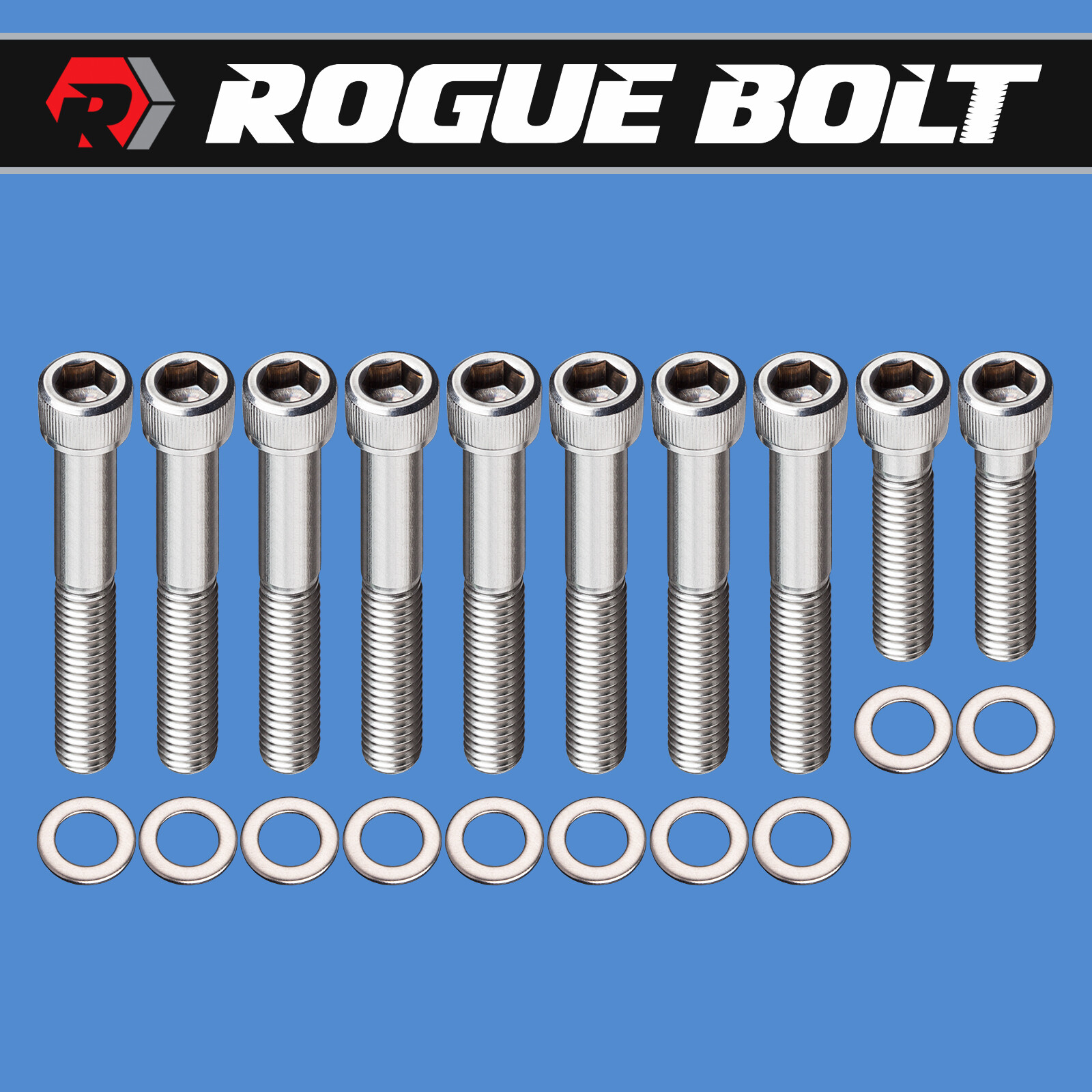 FORD FE INTAKE MANIFOLD BOLTS STAINLESS STEEL KIT 352 360 390 406 427