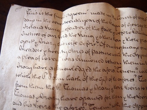 Questin 1754 DOCUMENT ANGLAIS sur PARCHEMIN comté d'YORK - Picture 2 of 4