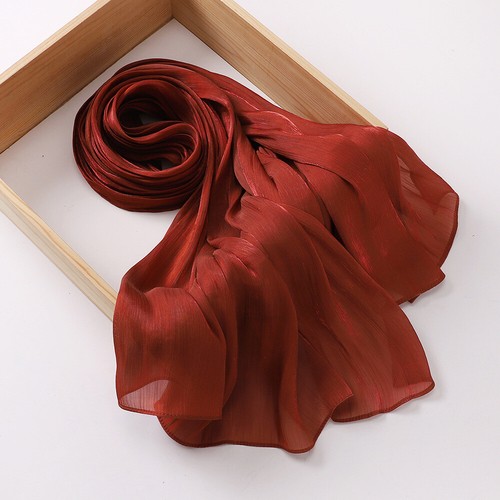 Schimmer Schal Hijab Schal Atmungsaktiv Satin Seide Schleier Muslim Hijab Damen Schals - Bild 43 von 44
