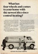 1969 Vintage Print Ad Lennox Planned Service What has four wheels newest idea