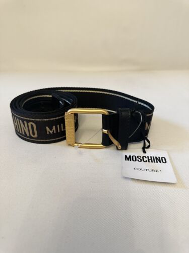 Nuevo con etiquetas Cinturón Moschino para hombre con logotipo 38 pulgadas - Imagen 2 de 2