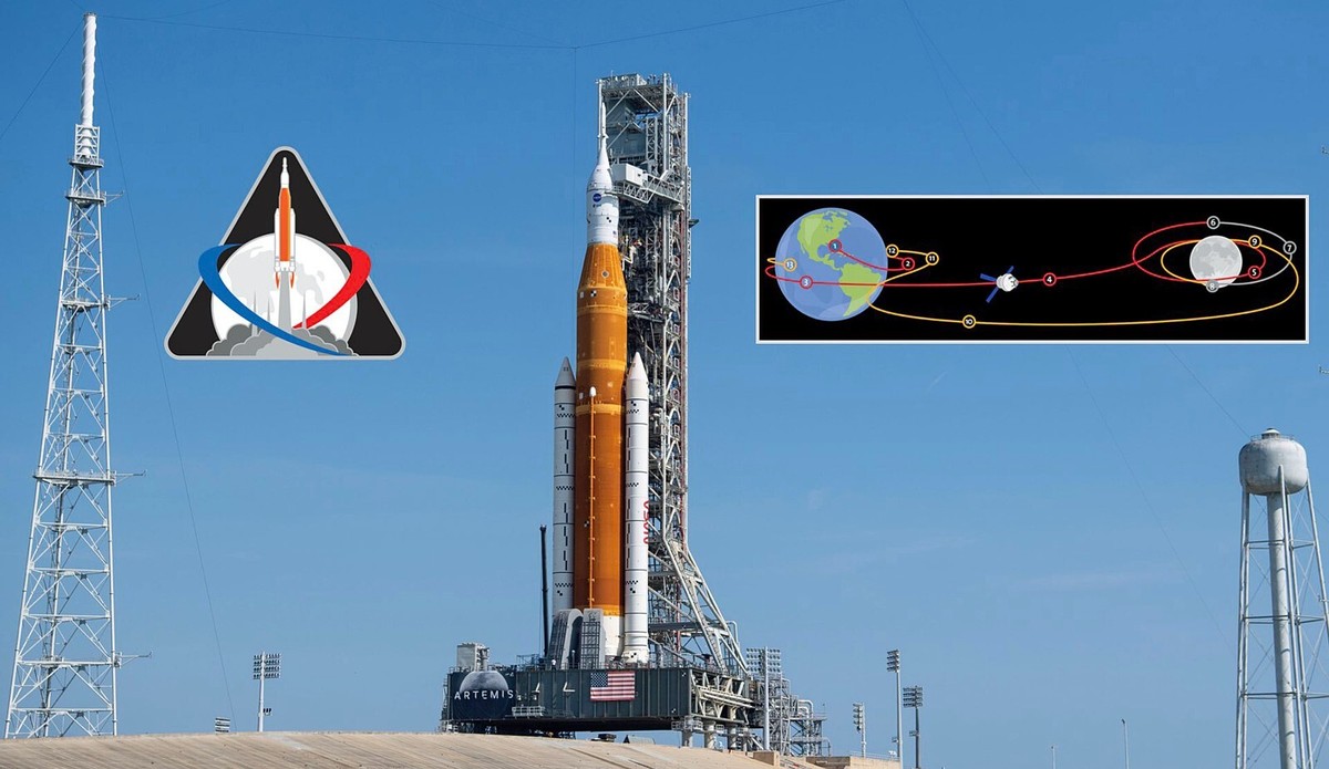 Authentic ARTEMIS-1- EM-1-STS-ORIGINAL A-B Emblem- NASA- 4