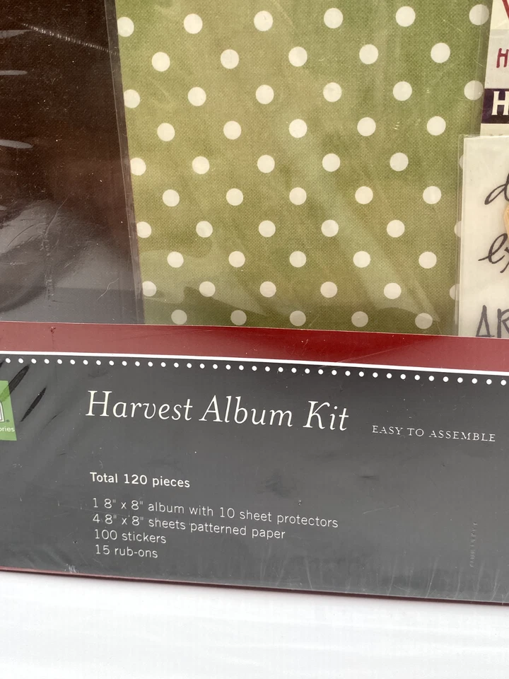 NUEVO Kit Álbum Cosecha Libro de Recortes Making Memories 120 Piezas Pegatinas de Papel Nuevo en Caja Foto 2 de 4
