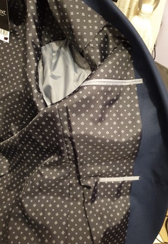 Next Men’s Suit Jacket Navy Size 44L BNWT - Picture 4 of 6