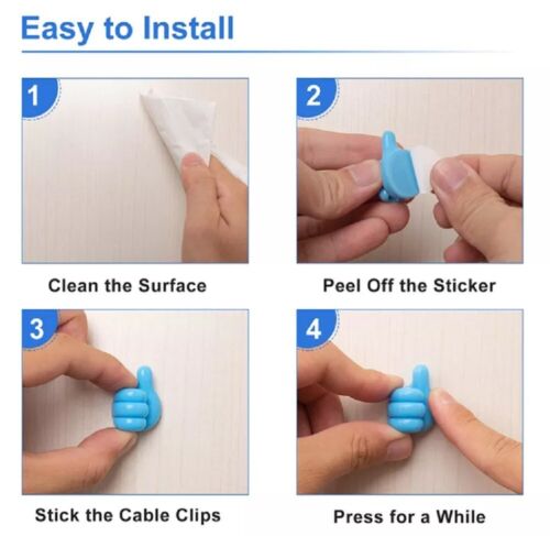 24-Pack Thumb Shape Silicone Hooks – Strong Self-Adhesive, Easy Install for Home - Picture 5 of 12