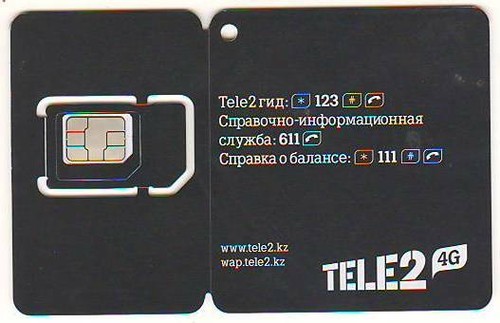 Sim-card Tele2 4G. Kazakhstan. - Afbeelding 1 van 2